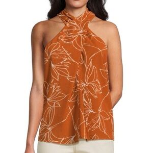 Calvin Klein Orange Floral Tank Top